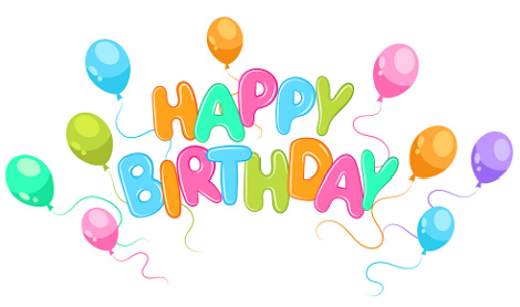 Happy Birthday Banner. Colorful Illustration of a Happy Birthday Greeting Card with balloons for chi