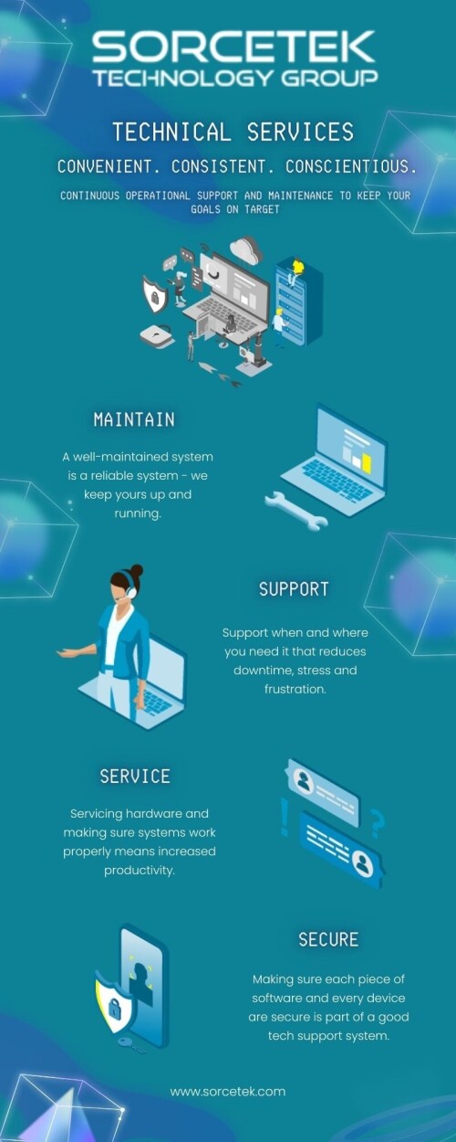 For continuous operational tech support and maintenance to keep your goals on target, SorceTek Technology Group provides technical support, and technology consulting services.

https://sorcetek.com/technical-support/


#TechnicalServices
#TechSupport
#TechSupportServices
